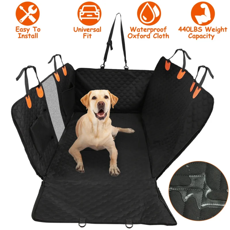 Pettz Dog Car Back Seat Cover – Waterproof Hammock Style Car Seat Protector