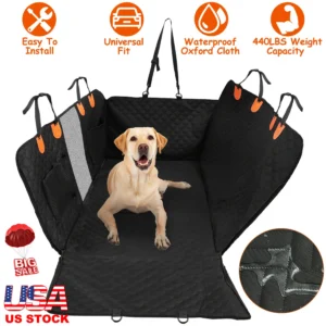 Pettz Dog Car Back Seat Cover – Waterproof Hammock Style Car Seat Protector