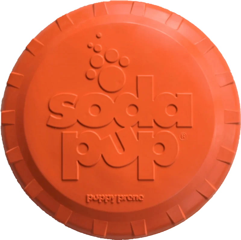 Pettz Bottle Top Flyer Durable Rubber Retrieving Frisbee