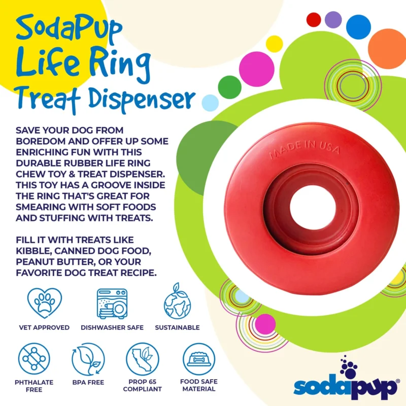 56-810216023171.3.td_size_1 Life Ring eDispener Durable Rubber Chew Toy & Treat Dispenser