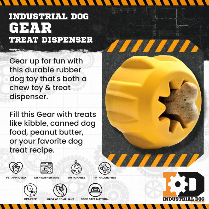 56-810216023263.2.td_size_1 Gear eDispenser - Durable Rubber Yak Chew Holder & Treat Pocket
