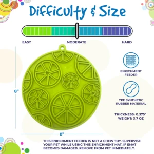 56-SPT-EMCIT-301.3.td_size_1 Citrus Design eMat - Enrichment Lick Mat For Dogs and Cats