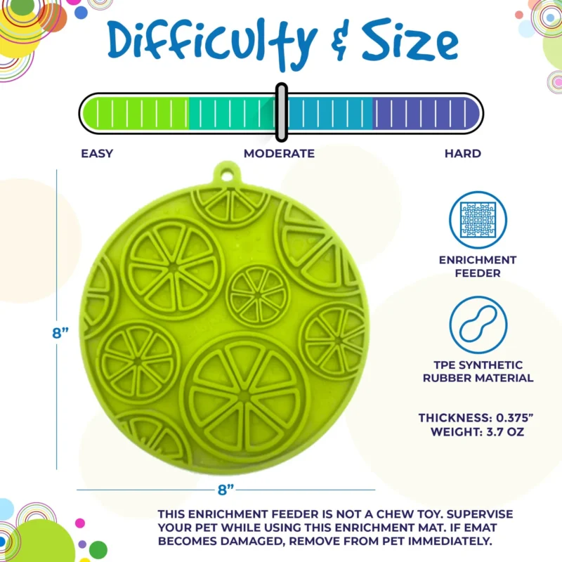 56-SPT-EMCIT-301.3.td_size_1 Citrus Design eMat - Enrichment Lick Mat For Dogs and Cats