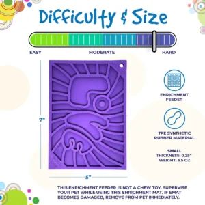 Groovy Love eMat - Small Enrichment Lick Mat| Retro Peace & Love Design