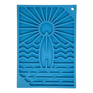 Surf's Up eMat - Small Lickmat for Dogs and Cats | Beach-Themed Design