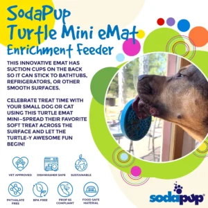 56-SPT-EMTUR2-401.2.td_size_1 Turtle eMat-Mini Lick Mat with Suction Cups - Small Dogs & Cats