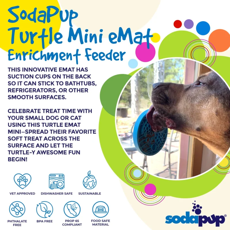 56-SPT-EMTUR2-401.2.td_size_1 Turtle eMat-Mini Lick Mat with Suction Cups - Small Dogs & Cats