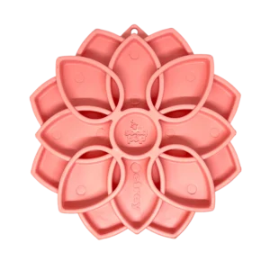 Mandala Softie eTray Shallow Slow Feeder Dog Bowl with Suction Cups