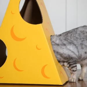 750958822918.0.td_size_1 Monster Cheese Wedge Cardboard Cat House