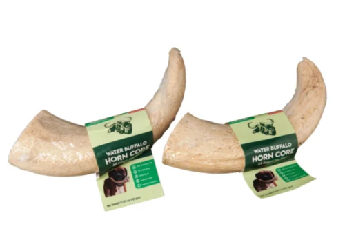 Water Buffalo Horn Core – Natural High-Protein Dental Chew, 2-Count, 10 oz