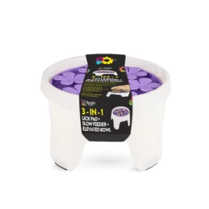 3-in-1 Lick Pad + Slow Feeder + Elevated Bowl